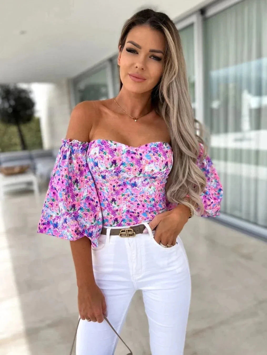 Roupas femininas Blusa Floral