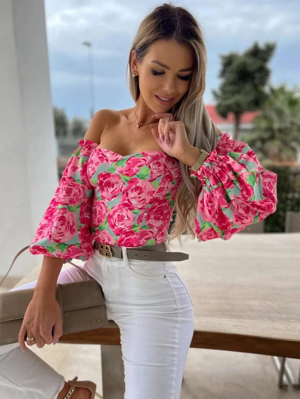 Roupas femininas Blusa Floral